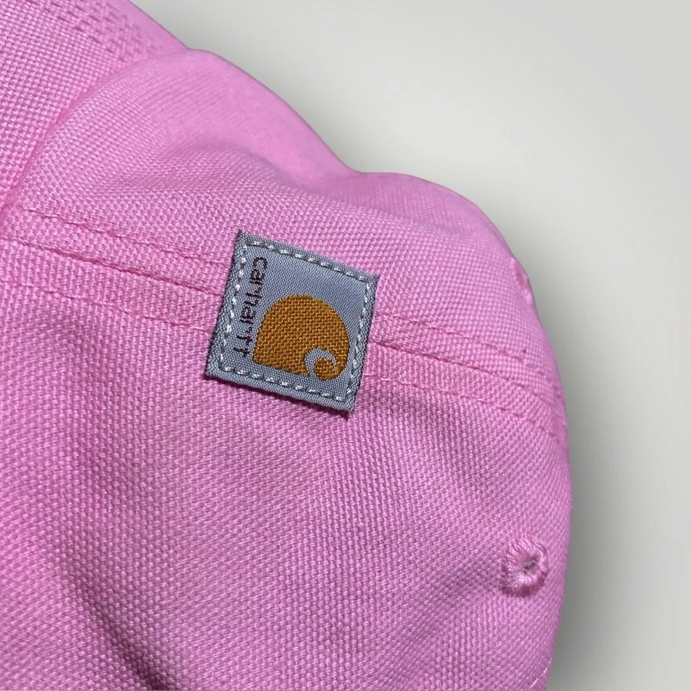 Carhartt Kids Pink Canvas Hat‎ Cap Stretch Back Youth